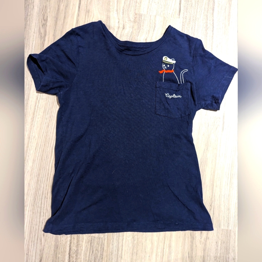 Navy J crew kitty captain T-shirt